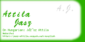 attila jasz business card